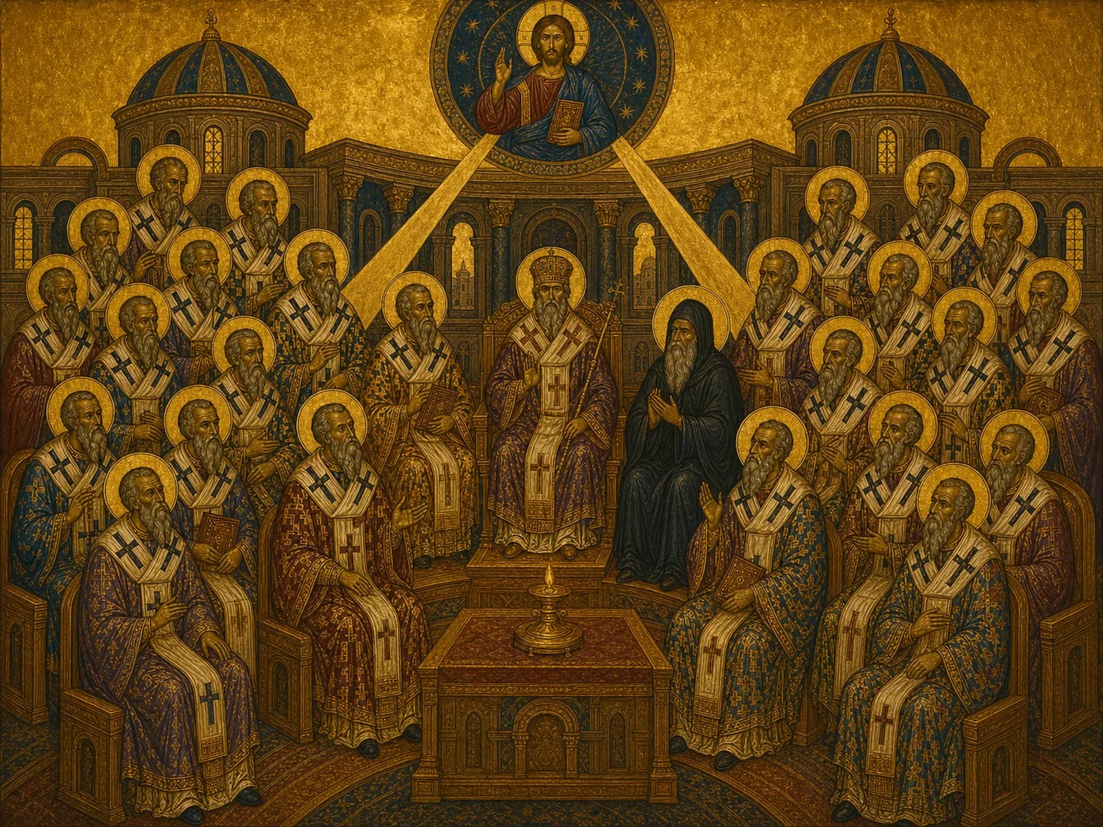 The Sixth Council of Constantinople affirming the two wills of Christ.